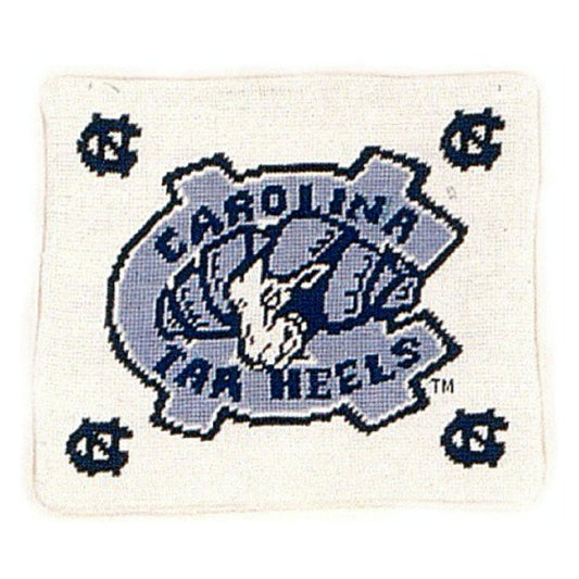 Handmade Wool Needlepoint Pillow Cover - Decorative Throw Cushion Cover - Vintage Floral Embroidery DesignN C Tar Heels