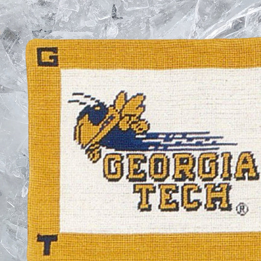 Handmade Wool Needlepoint Pillow Cover - Decorative Throw Cushion Cover - Vintage Floral Embroidery DesignGeorgia Teck