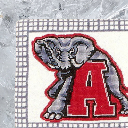 Handmade Wool Needlepoint Pillow Cover - Decorative Throw Cushion Cover - Vintage Floral Embroidery Design Alabama