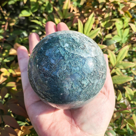 3-Inch Ocean Jasper Crystal Ball - Hand-Polished Gemstone Sphere | Natural Energy Healing & Feng Shui Décor | Unique Home Decoration Gift