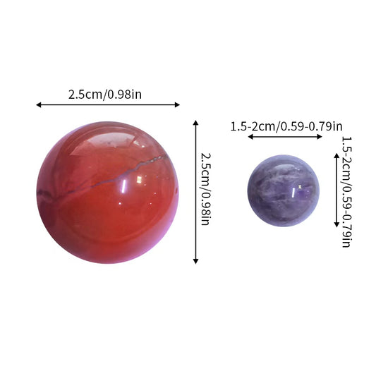 Mixed Crystal Mini Spheres: Healing Gemstone Balls for Grids, Decor, Gifts
