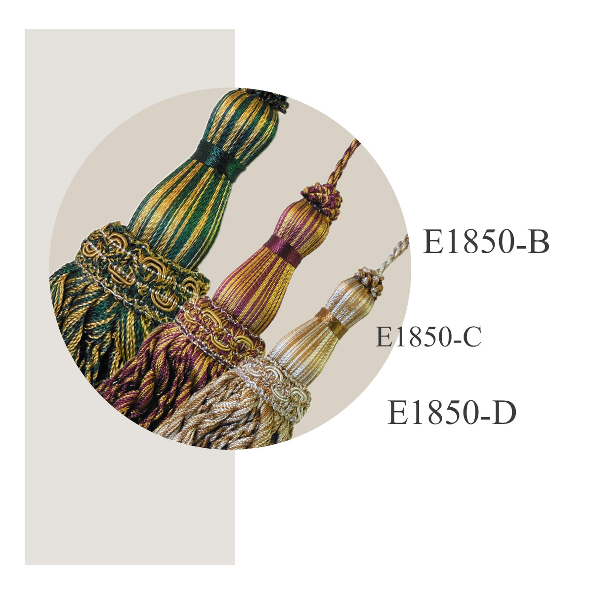 1 Pack Luxury Decorative Tassel with Loop, 11.8in Total Length – Double Layer Design, Ideal for Curtain Tiebacks, Home Décor, Keychains, and Craft Projects E1850