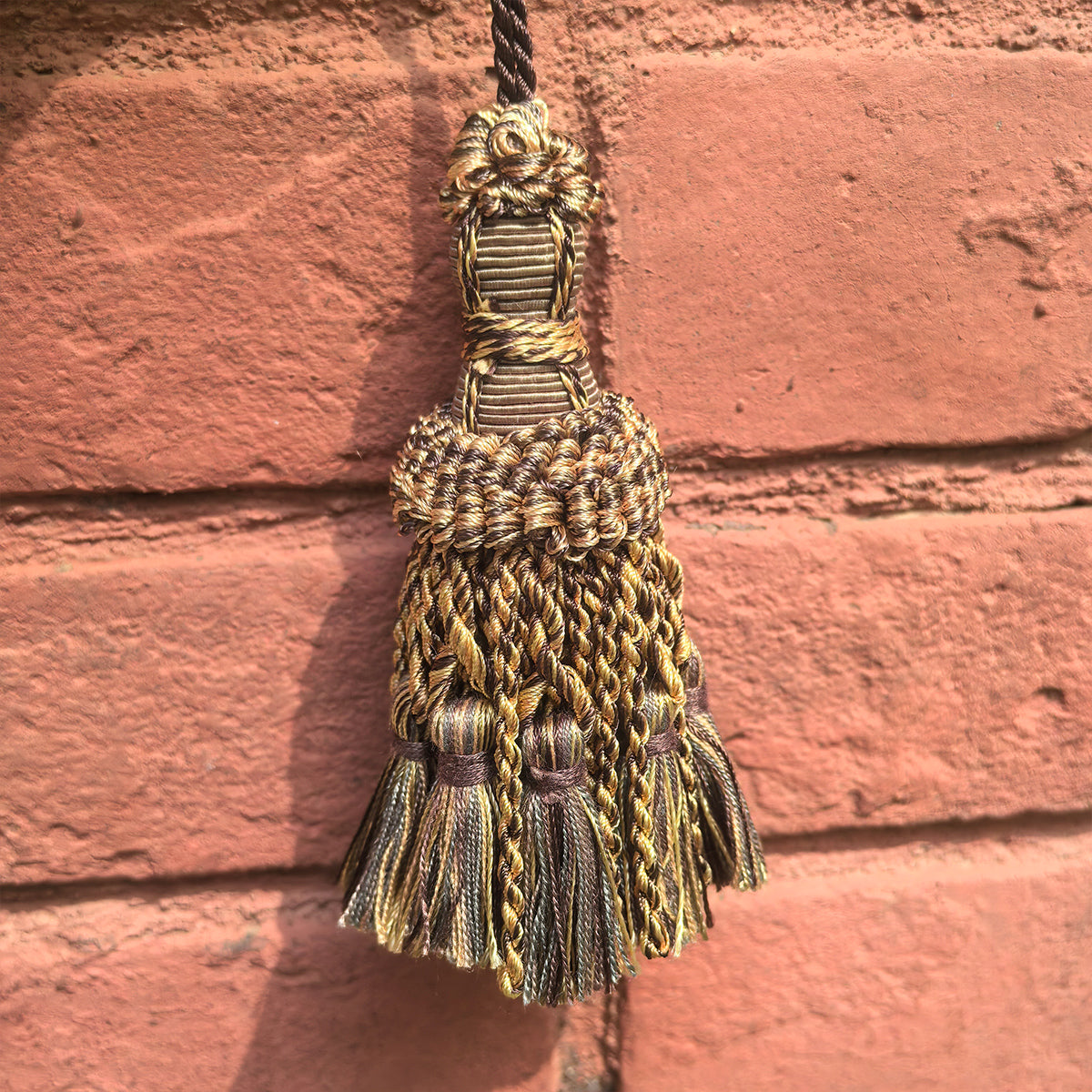 1 Pack Small Decorative Tassel with Hanging Loop, 8 in Total Length – Handcrafted Curtain Tieback, Ornament, and Home Décor Accent E98327