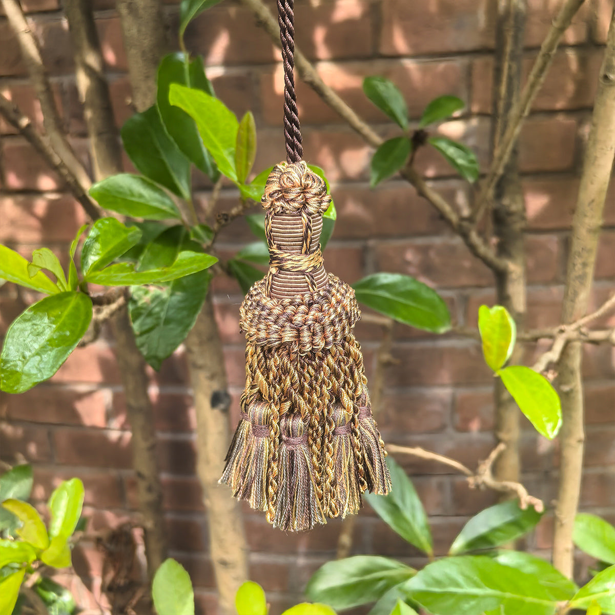 1 Pack Small Decorative Tassel with Hanging Loop, 8 in Total Length – Handcrafted Curtain Tieback, Ornament, and Home Décor Accent E98327