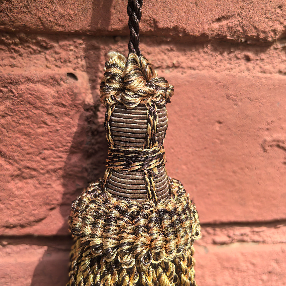 1 Pack Small Decorative Tassel with Hanging Loop, 8 in Total Length – Handcrafted Curtain Tieback, Ornament, and Home Décor Accent E98327