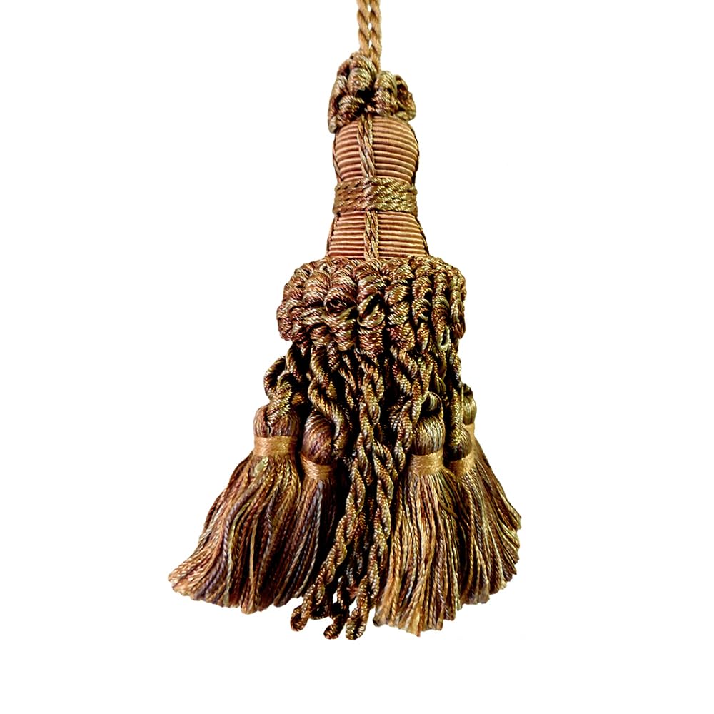 1 Pack Small Decorative Tassel with Hanging Loop, 8 in Total Length – Handcrafted Curtain Tieback, Ornament, and Home Décor Accent E98327