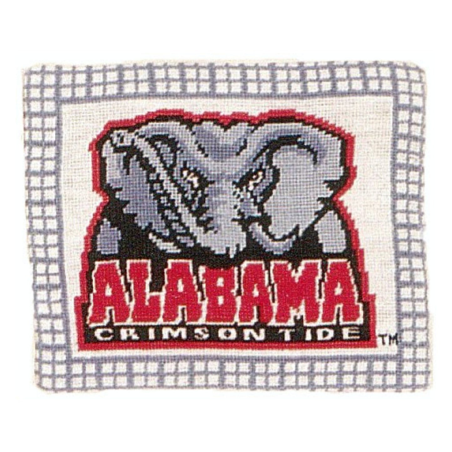 Handmade Wool Needlepoint Pillow Cover - Decorative Throw Cushion Cover - Vintage Floral Embroidery Design Alabama 1