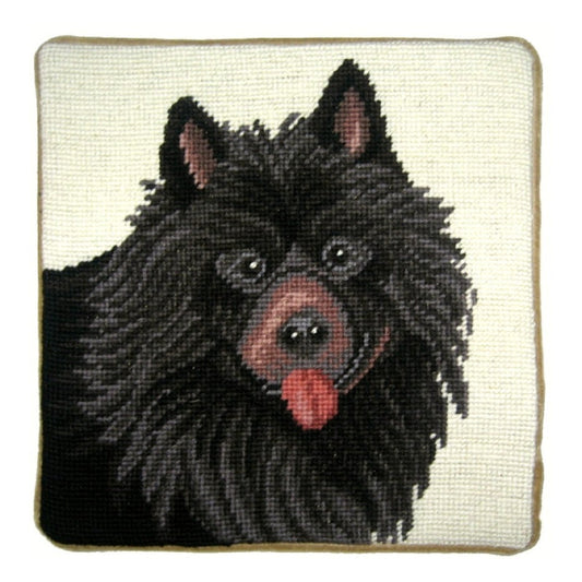 Handmade Wool Needlepoint Pillow Cover - Decorative Throw Cushion Cover - Vintage Floral Embroidery Design Keeshoud