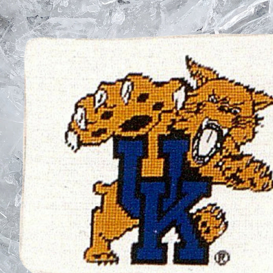 Handmade Wool Needlepoint Pillow Cover - Decorative Throw Cushion Cover - Vintage Floral Embroidery Design U of Kentucky, tiger UK