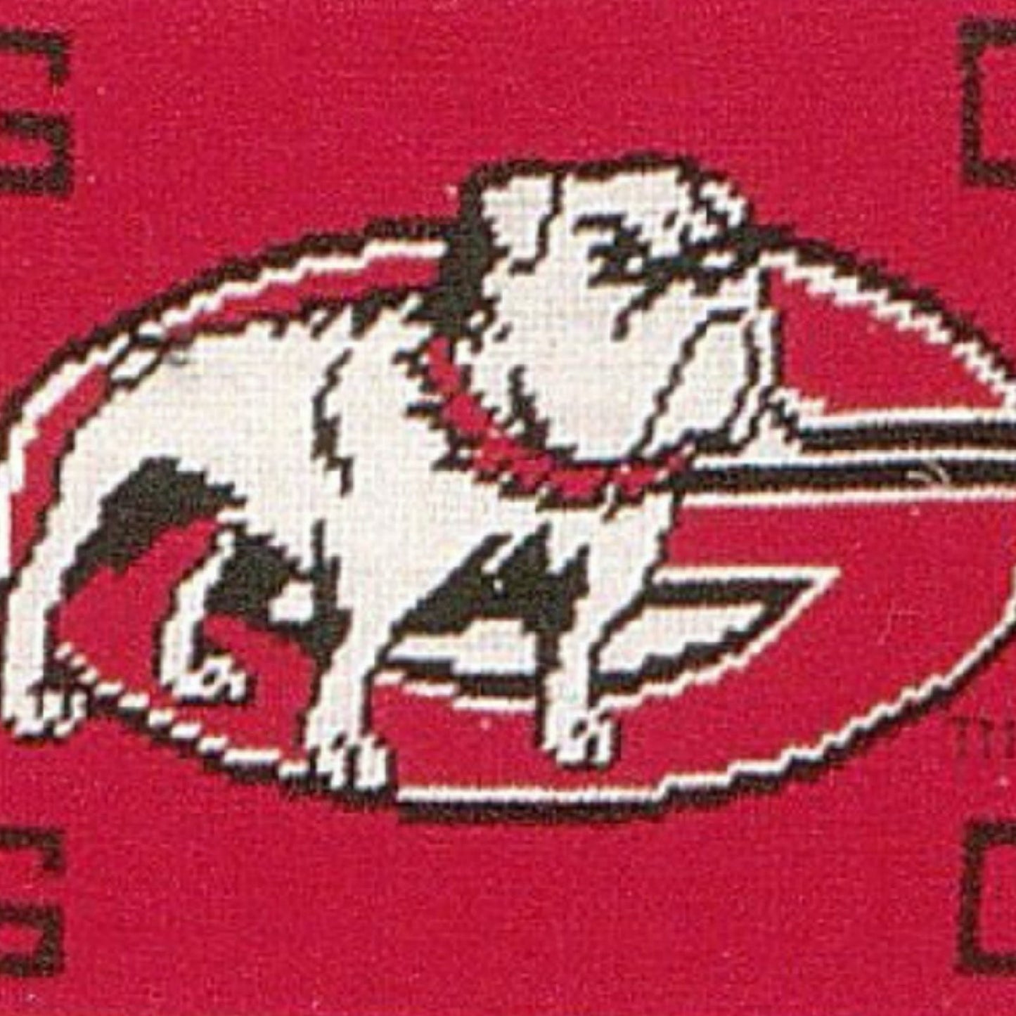 Handmade Wool Needlepoint Pillow Cover - Decorative Throw Cushion Cover - Vintage Floral Embroidery DesignG Bulldog