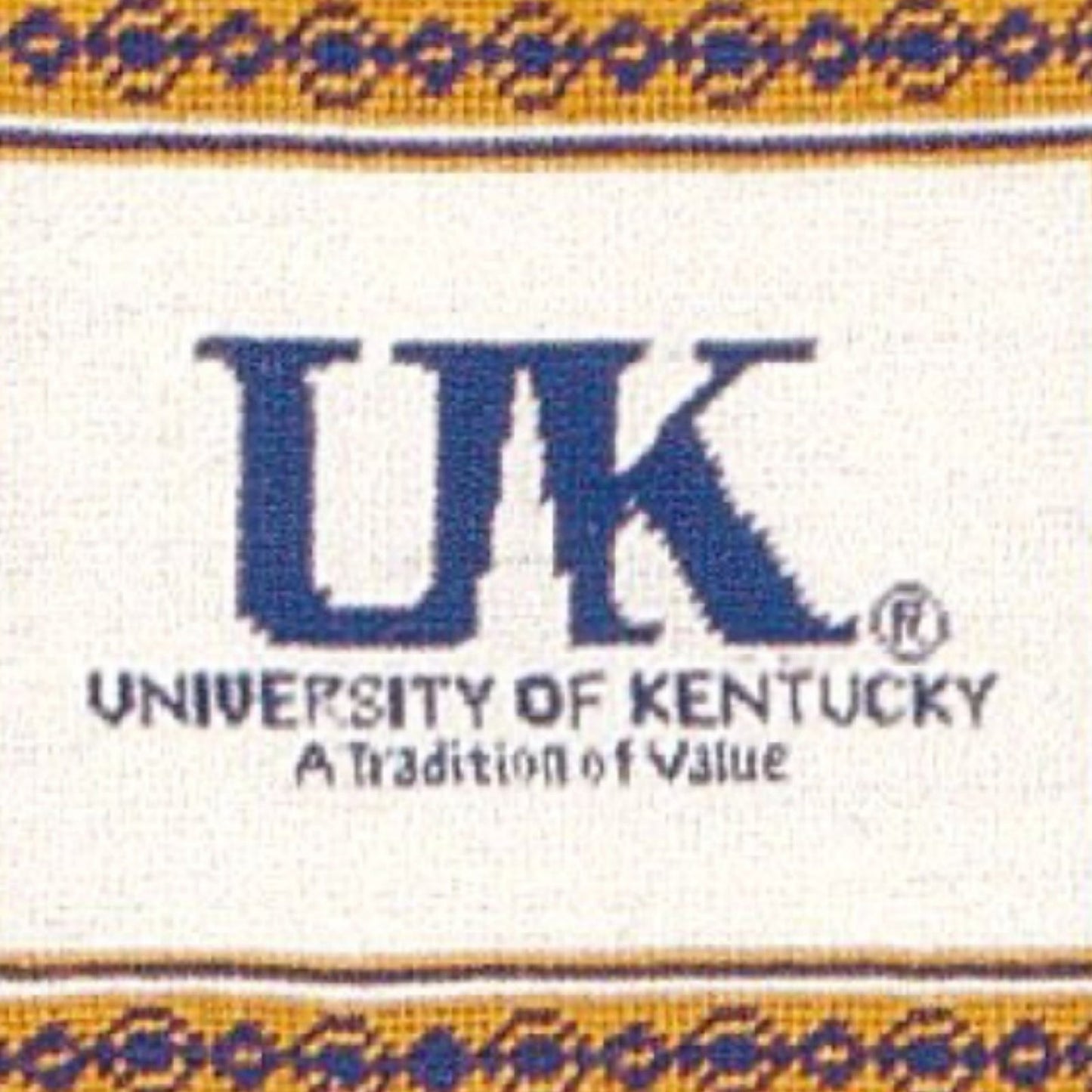 Handmade Wool Needlepoint Pillow Cover - Decorative Throw Cushion Cover - Vintage Floral Embroidery Design U of Kentucky