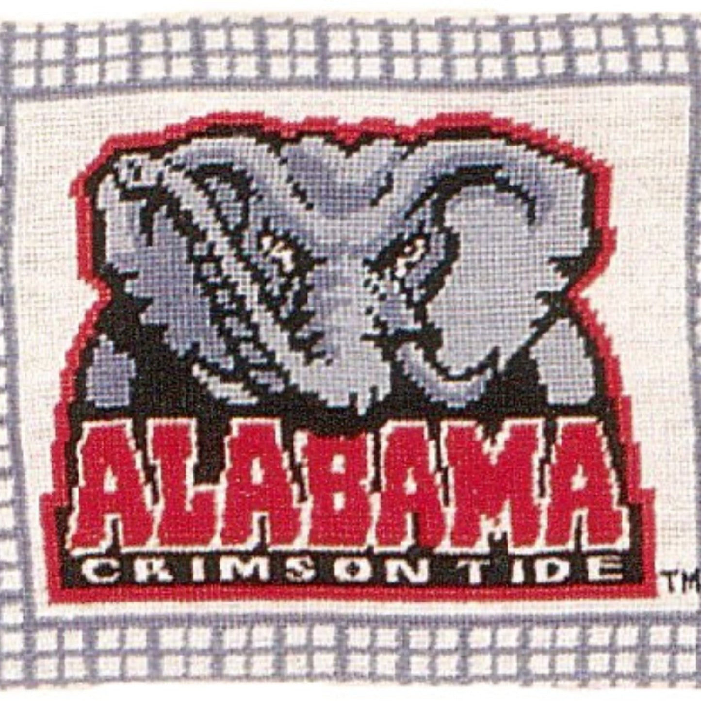 Handmade Wool Needlepoint Pillow Cover - Decorative Throw Cushion Cover - Vintage Floral Embroidery Design Alabama 1