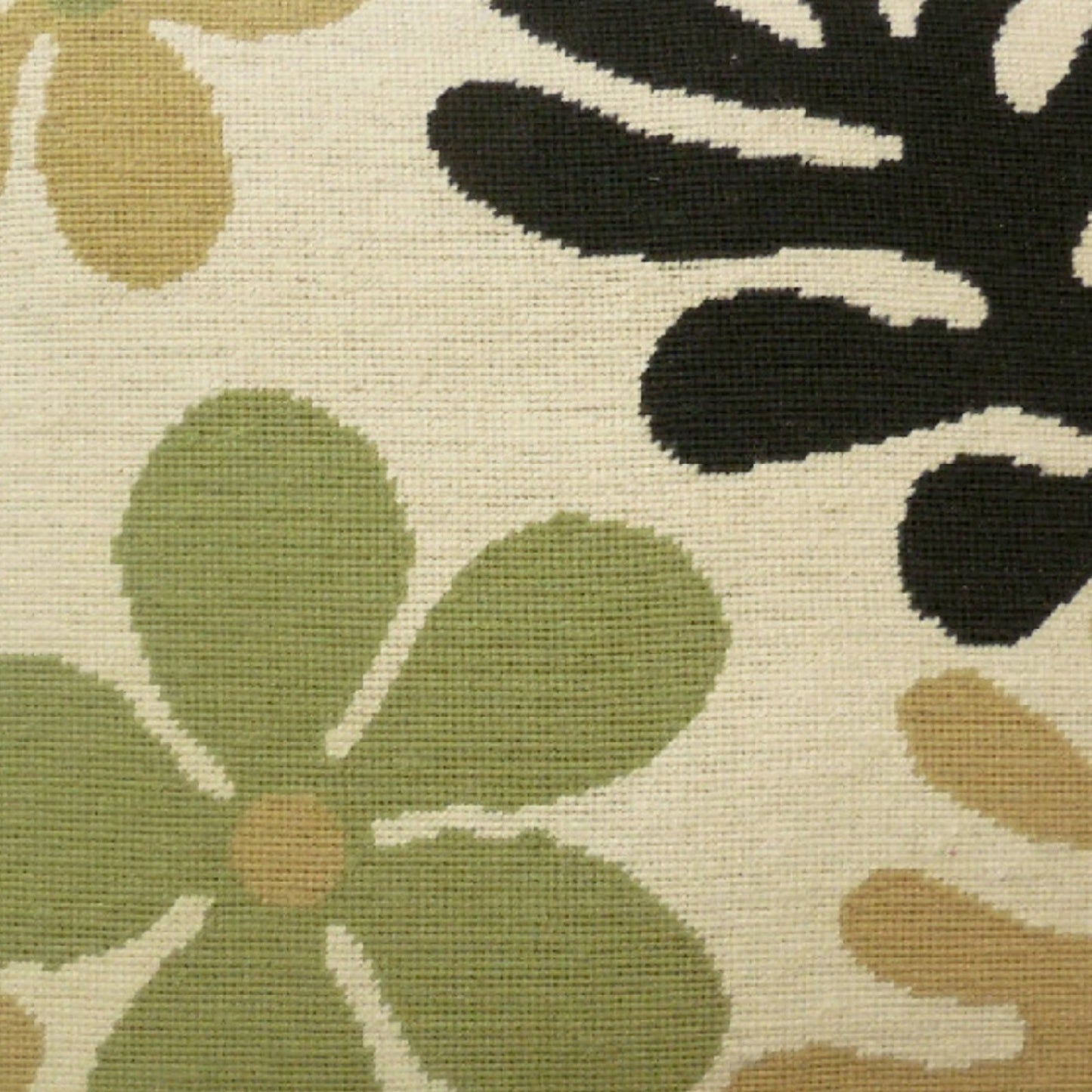 Handmade Wool Needlepoint Pillow Cover - Decorative Throw Cushion Cover - Vintage Floral Embroidery Design abstract flower checker cording I