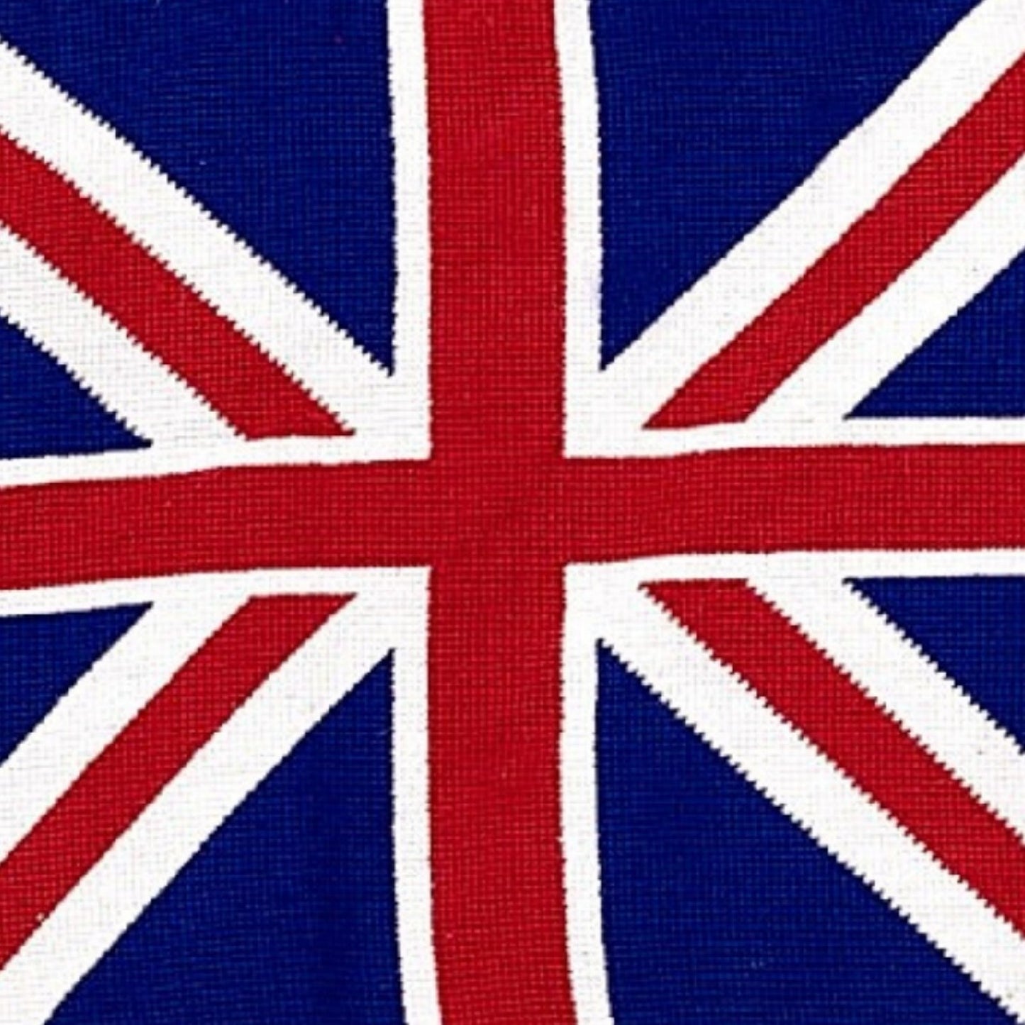 Handmade Wool Needlepoint Pillow Cover - Decorative Throw Cushion Cover - Vintage Floral Embroidery Design U K flag