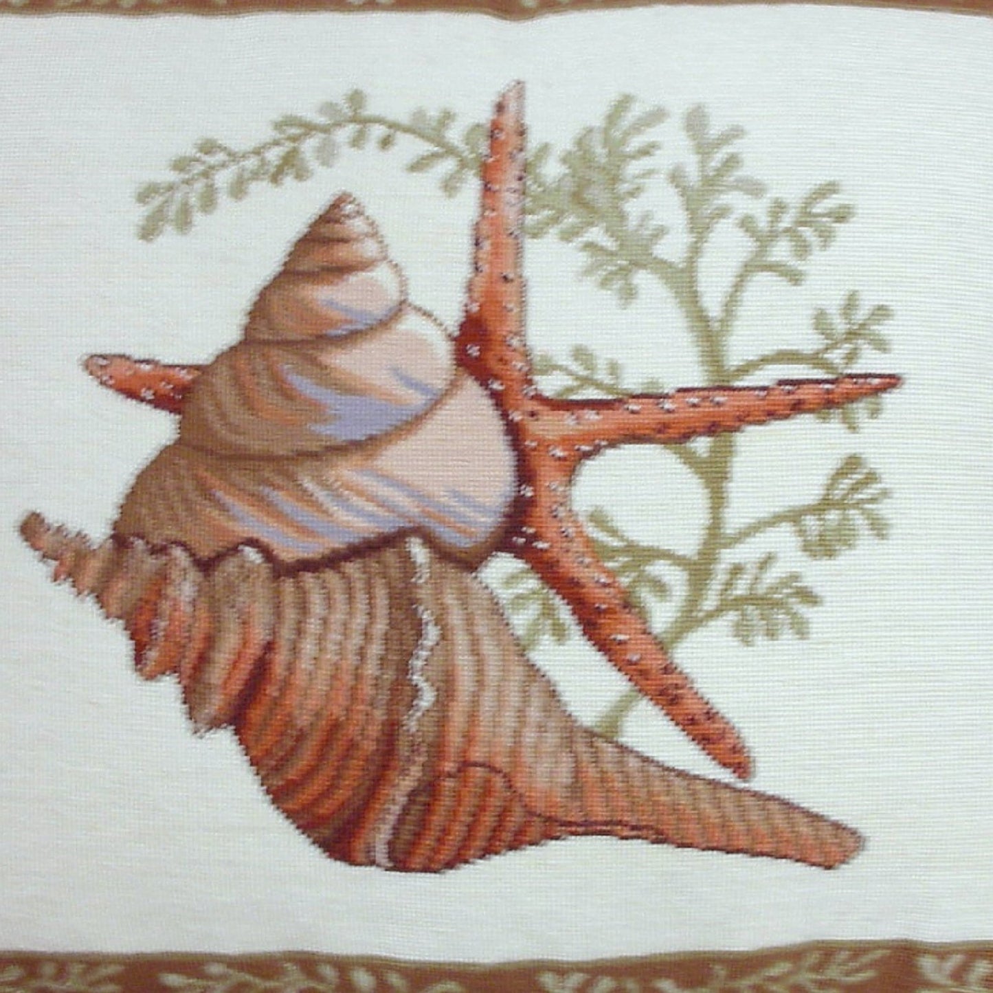 Handmade Wool Needlepoint Pillow Cover - Decorative Throw Cushion Cover - Vintage Floral Embroidery Design  Wendy Russells shell -2 with tassel