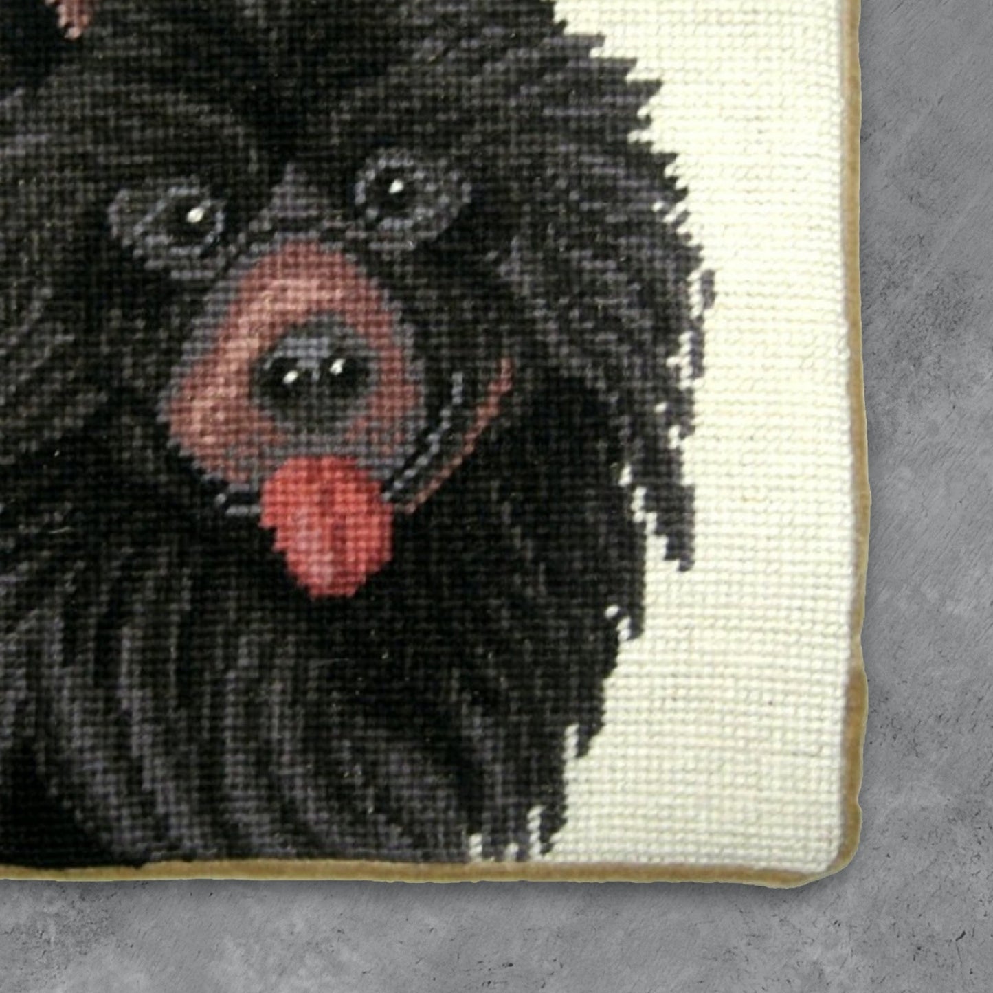 Handmade Wool Needlepoint Pillow Cover - Decorative Throw Cushion Cover - Vintage Floral Embroidery Design Keeshoud