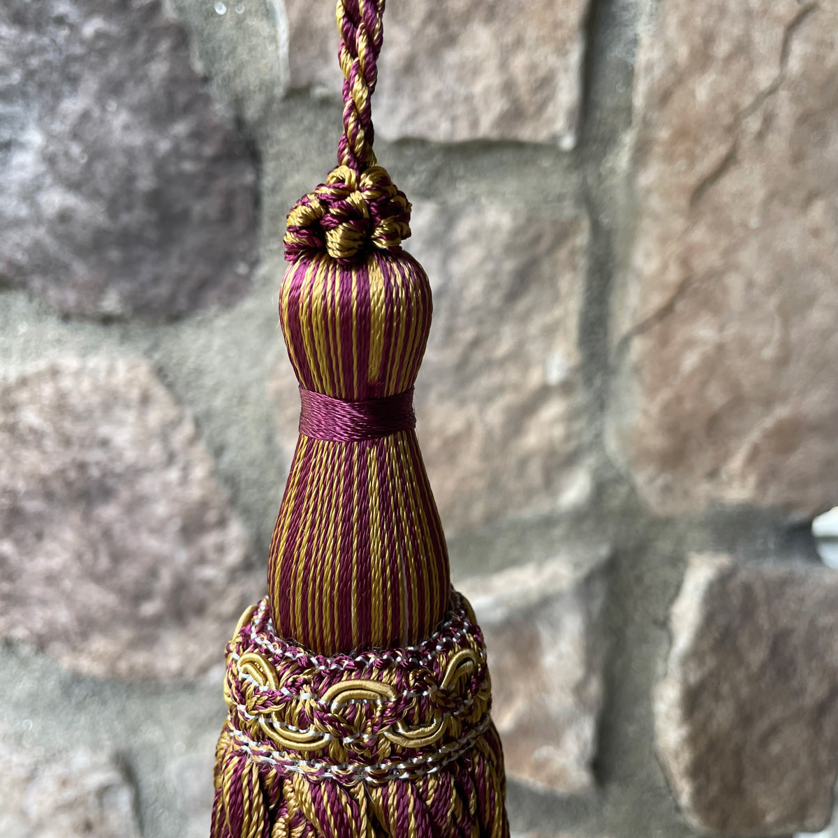 1 Pack Luxury Decorative Tassel with Loop, 11.8in Total Length – Double Layer Design, Ideal for Curtain Tiebacks, Home Décor, Keychains, and Craft Projects E1850